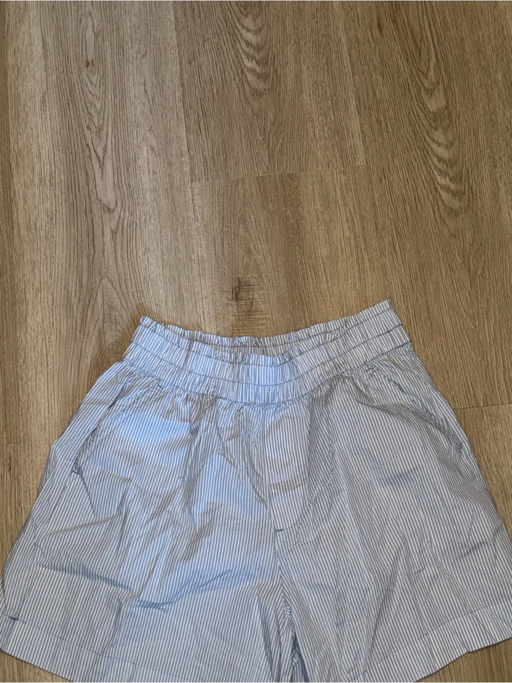NWT Aerie Blue Pinstripe Swimsuit Coverup Shorts
